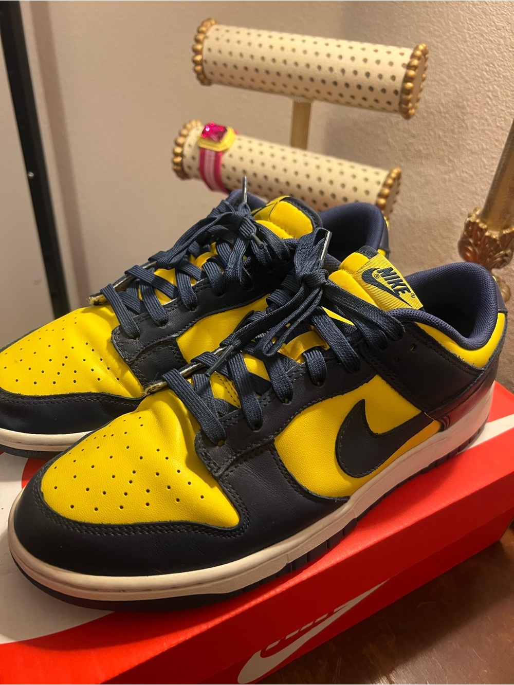 Nike Dunk Retro “Michigan” Varsity Maize/Midnight Navy Men’s 10.5 Authenticated - Picture 4 of 13